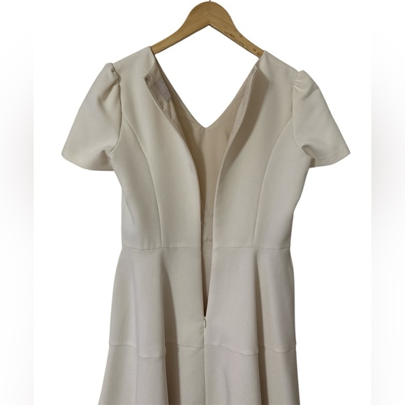 Gal Meets Glam Kate Fit and Flare Dress in Cream size 6 - Picture 11 of 14